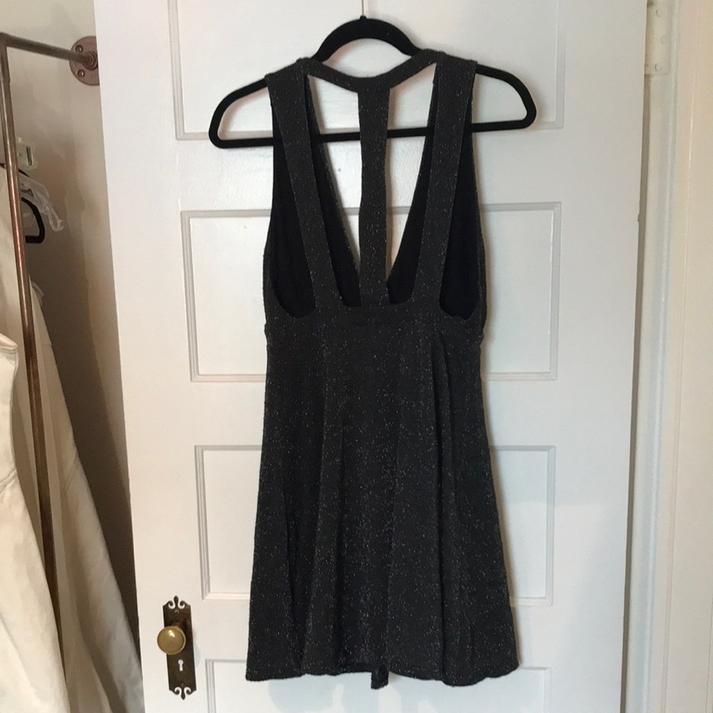 Black Sparkle Cut Out Sleeveless Dress View 4